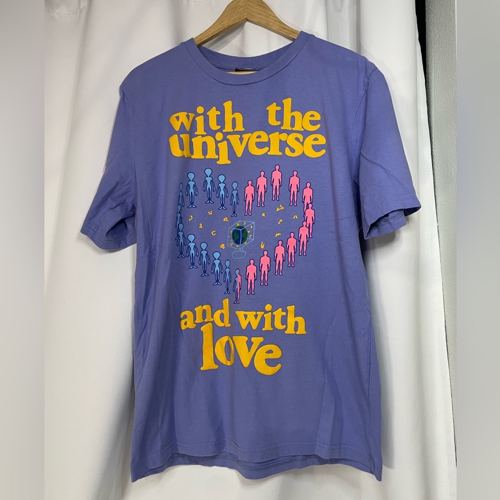 Coney Island Picnic light purple graphic tee w/ puffy yellow text sz M